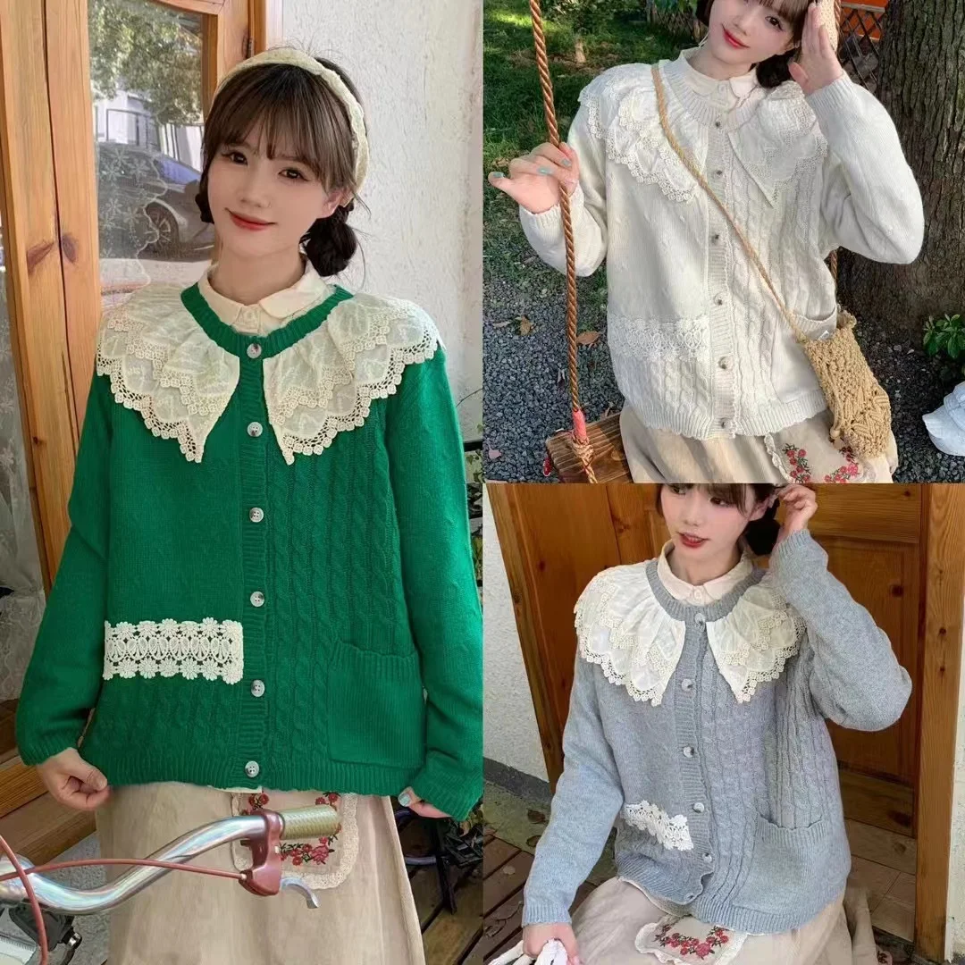 Chicfifth Sweater Women Winter Long Sleeve High Quality Autumn Vintage Top Knitted Cardigan