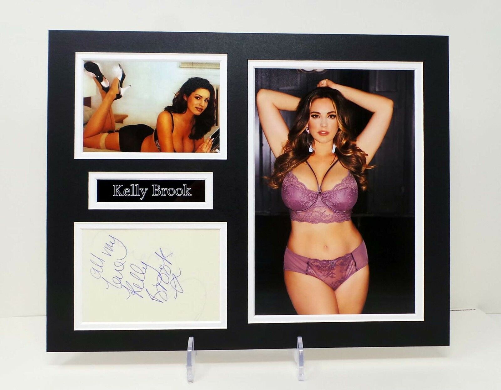 Kelly BROOK Signed Mounted Sexy Photo Poster painting Display 2 AFTAL RD COA Actress Model