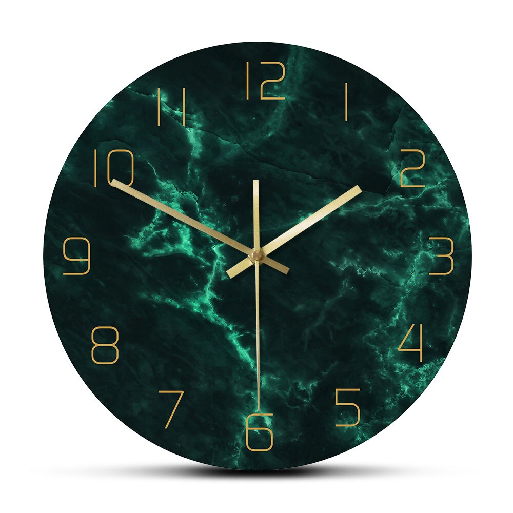 

Nordic Green Marble - Frameless Acrylic Wall Clock, 501 Original