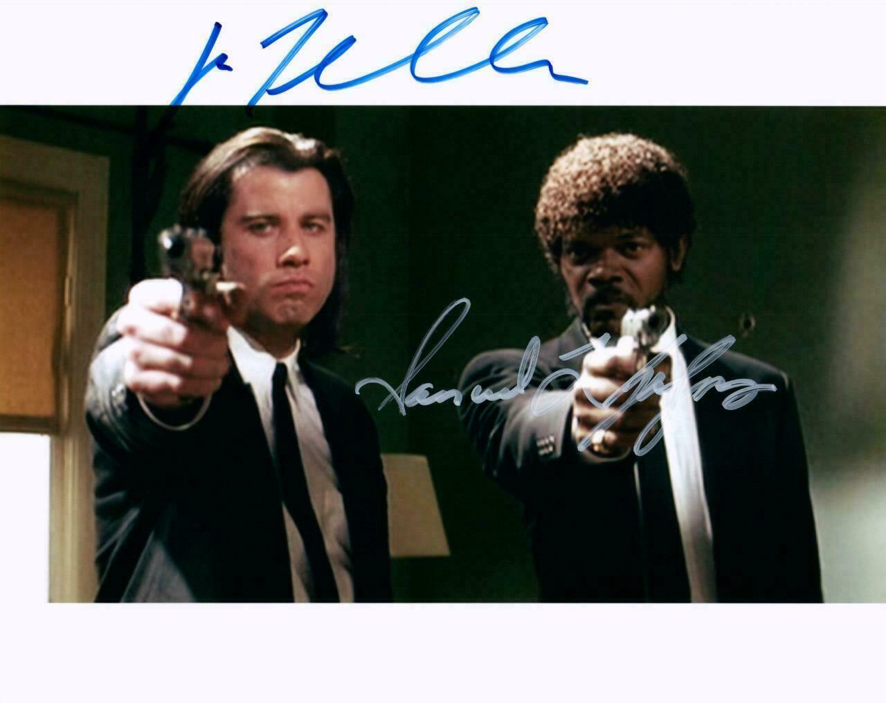 John Travolta / Samuel L Jackson Autographed Signed 8x10 Photo Poster painting REPRINT