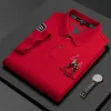 Solid color business embroidered polo shirt