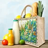 DIY Diamond Painting Linen Waterproof Handbag Shopping Storage Bag Totes Kit(with 2pcs diamond painting)