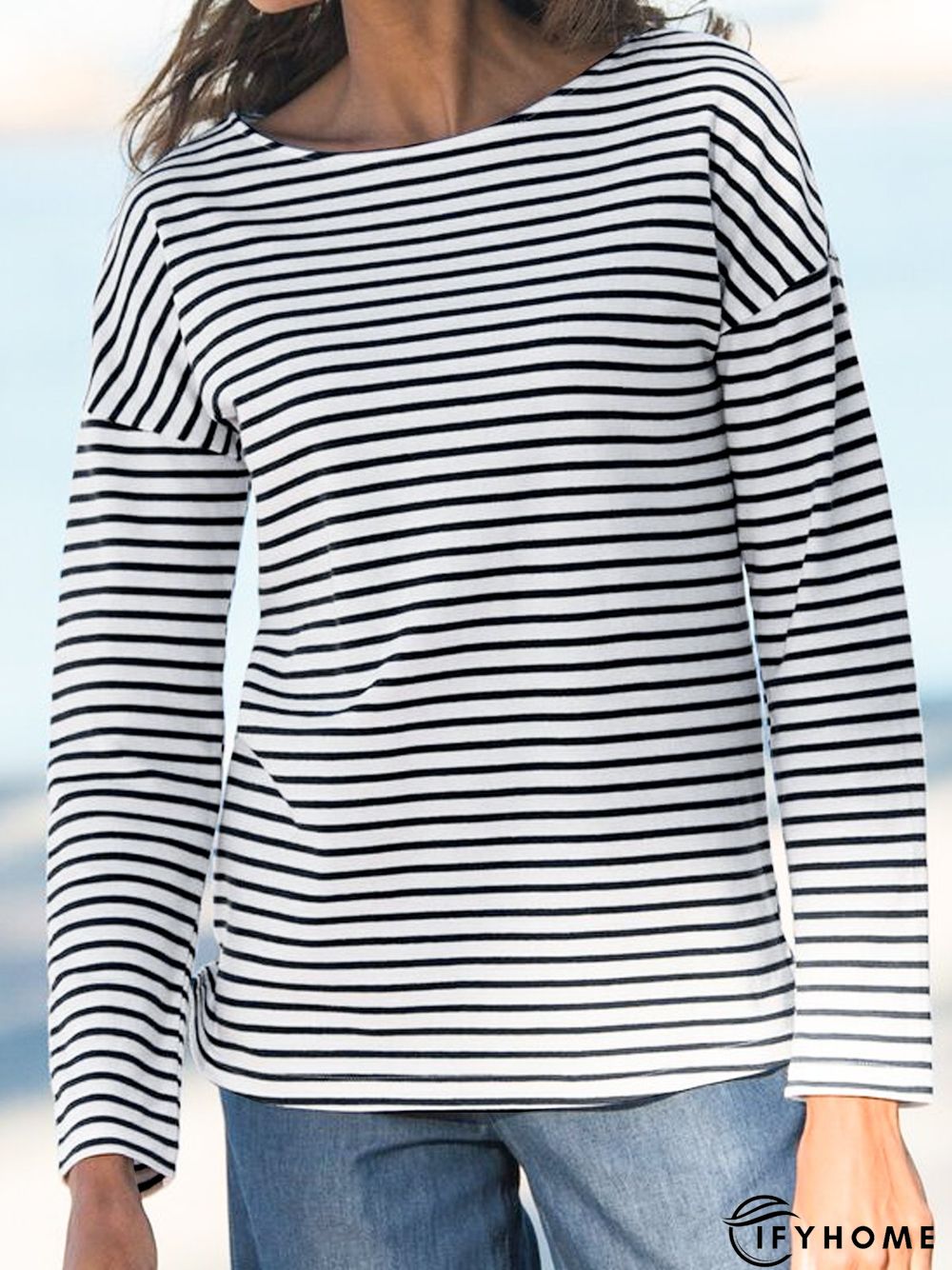 Casual Printing Loose Jersey T-Shirt | IFYHOME