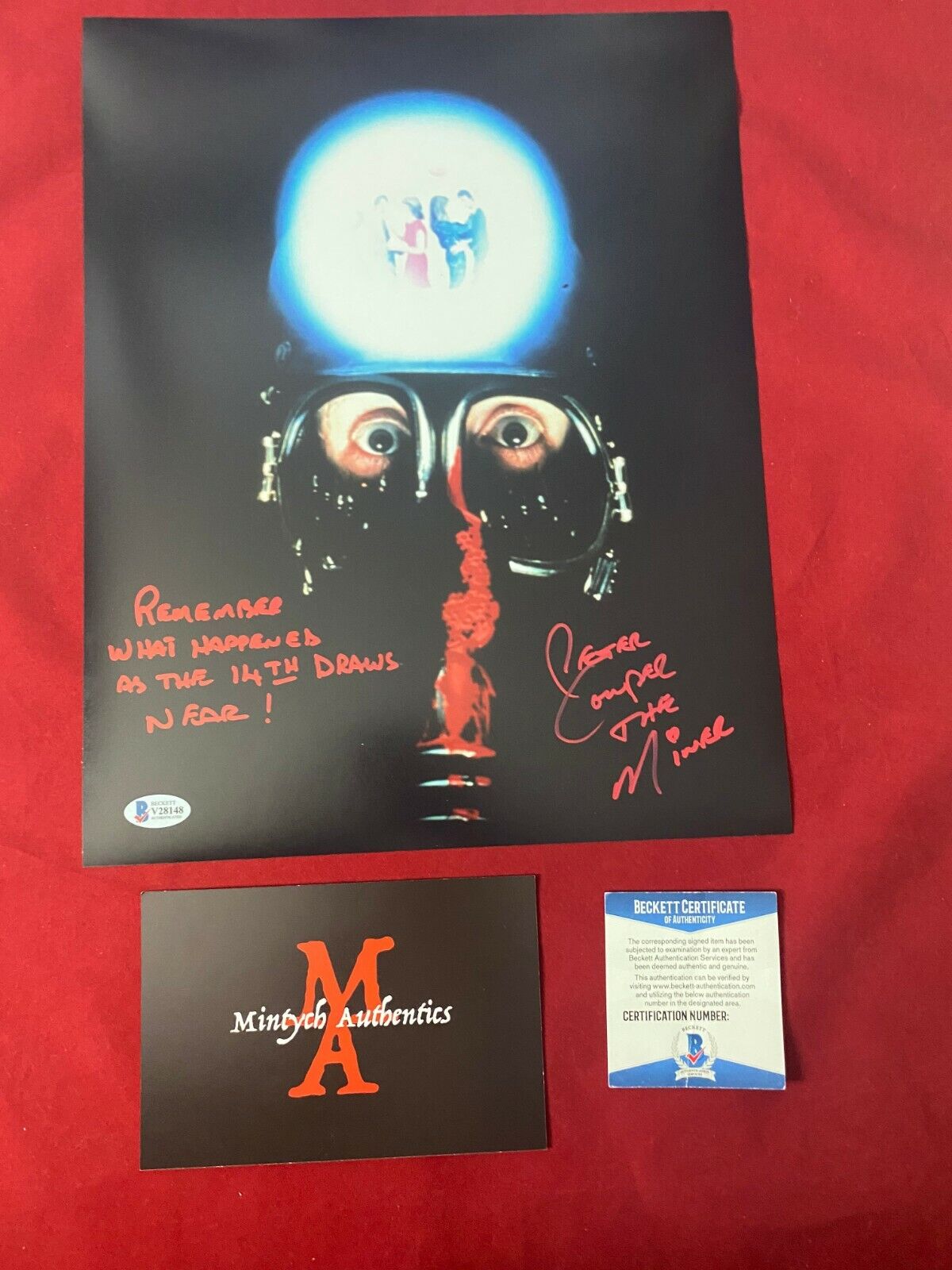 PETER COWPER MY BLOODY VALENTINE AUTOGRAPHED SIGNED 11x14 Photo Poster painting! BECKETT COA!