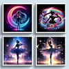 (Multi-Style) Sailor Moon Silhouette-11CT Stamped Cross Stitch 40*40cm/15.75*15.75in
