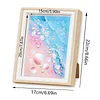 Framed Pearl Diamond Painting - Special Shaped - Seashell Waves (17x22cm)