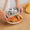 Reusable Aluminum Foil Food Covers Elastic Bowl Covers Fits Various Dish Shapes Food Warmers for Home Dining Parties Outdoor Picnics