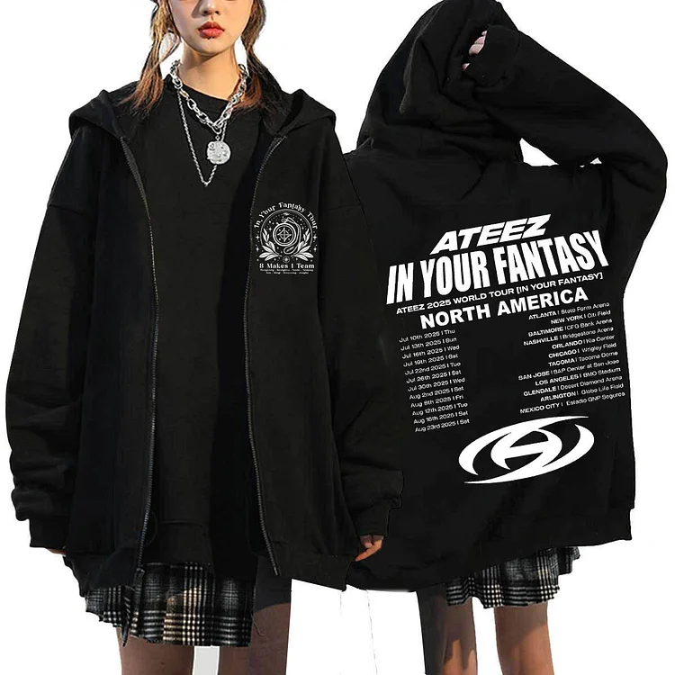 2025 ATEEZ IN YOUR Fantasy Creative Zip UP Hoodies