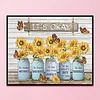 Letter Flower - 11CT Stamped Cross Stitch Kit(60*50cm)