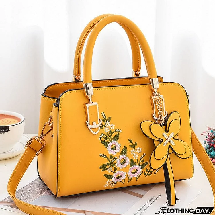 Delicate Elegant Floral Embroidery Handbags for Ladies