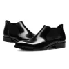 Fashion Mens Leather Chelsea Ankle Boots 