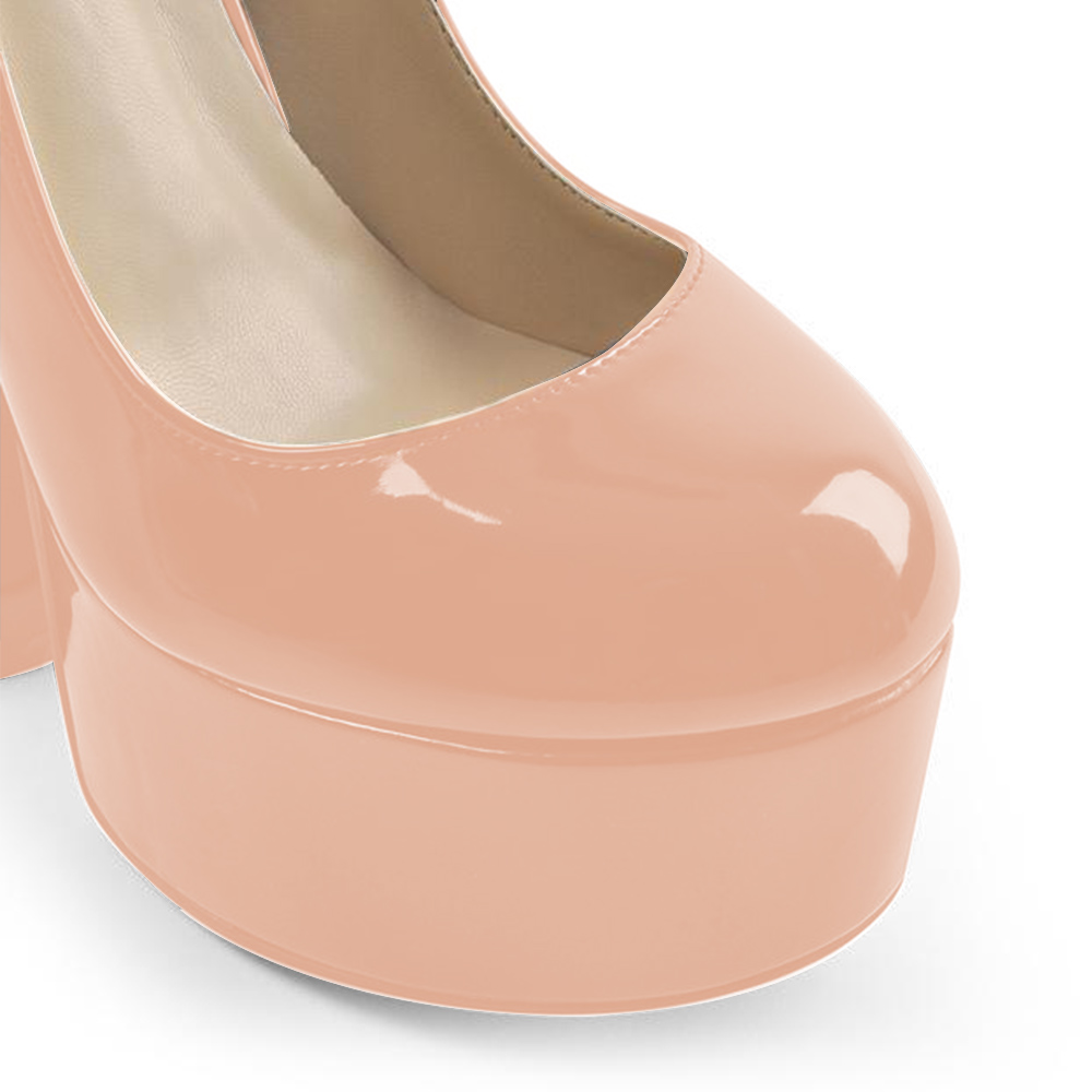 160mm Round Toe High Platform Pumps-vocosishoes