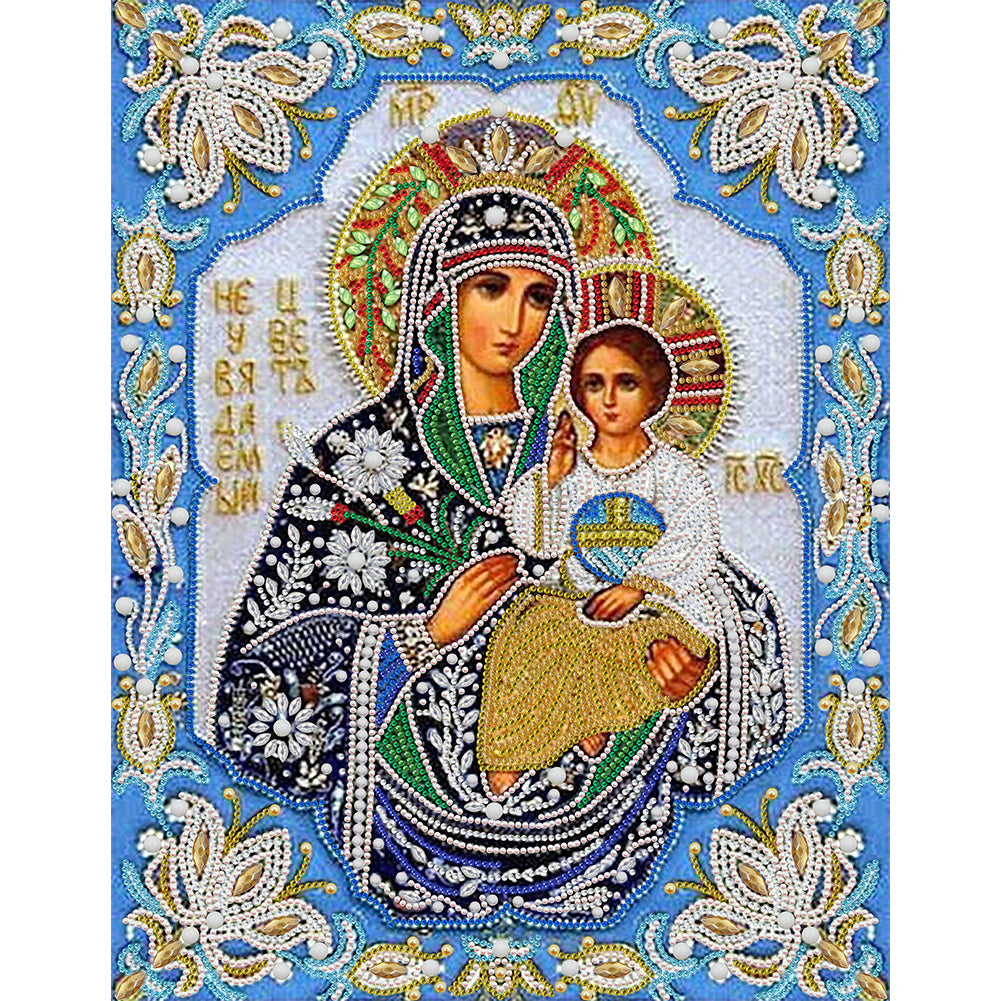 Virgin Mary 40*50CM(Canvas) Special Shaped Drill Diamond Painting gbfke