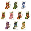10PCS DIY Pearl Diamond Painting Christmas Fridge Magnets, Sparkling Rhinestone Refrigerator Magnet Craft Kit for Home Decor & Gifts