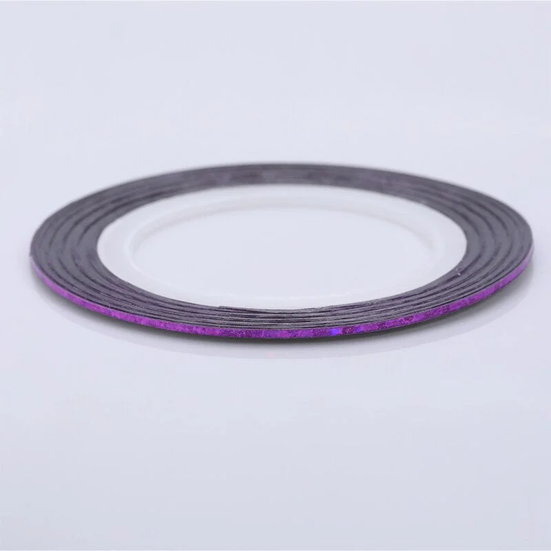 12 Rolls 2mm Matte Glitter Nail Striping Tape Line Rainbow Multi Color Styling Tool Sticker Decal  DIY Decoration-Nail Inspo