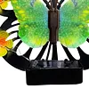 Solar-Powered Wall Lamp Painted Butterflies Decorative Light with Flower LED Waterproof Solar Ambient Landscape Light Hollow Out Wall Decoration Lights for Villa Garden Courtyard Decor