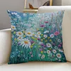 (Multi-Style) Flower Cross Stitch Pillow Cover Kit 11CT Stamped 3 Strands 45x45cm tapestrymarket