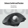 Wireless trackball mouse, ergonomic, office-oriented, Bluetooth dual-mode, USB-C fast charging