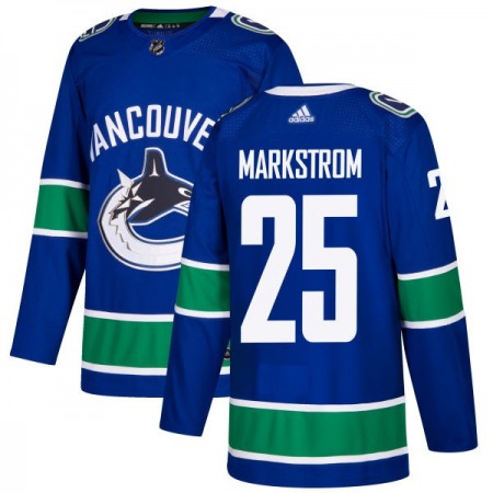 Men's  Vancouver Canucks #25 Jacob Markstrom Blue Stitched NHL Jersey