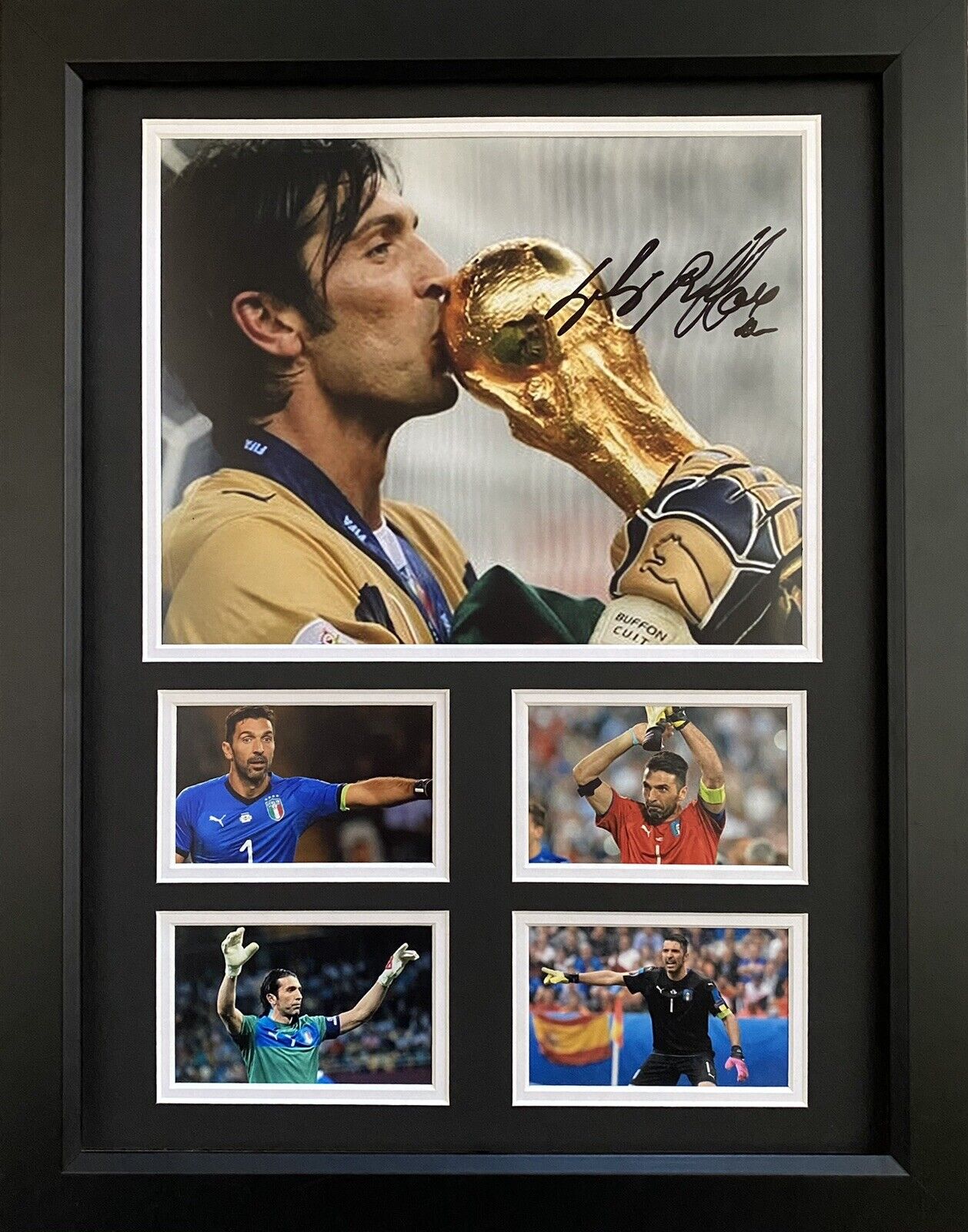 Gianluigi Buffon Hand Signed Italy Photo Poster painting In 16x12 Frame Display EXACT PROOF