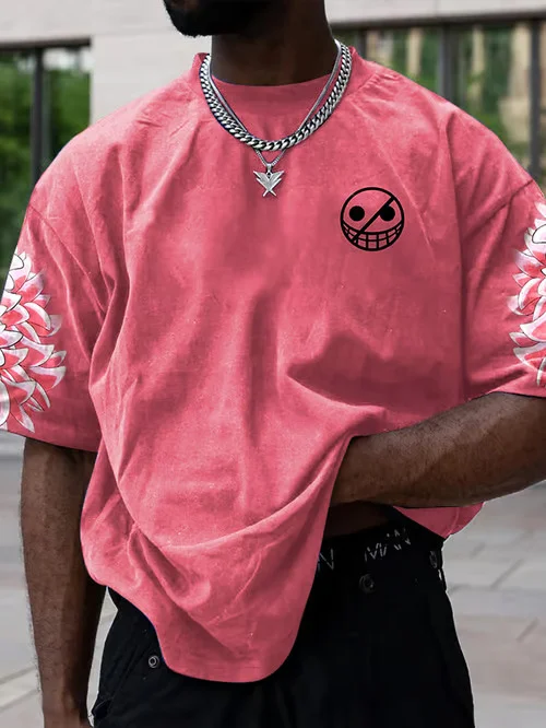 Men's Stylish One Piece Donquixote Doflamingo Comic T-shirt