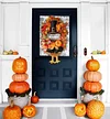 Thanksgiving Turkey door wreath Fall swag Thanksgiving Mr.Turkey decor with Thankful tin sign-mysite-Adracos