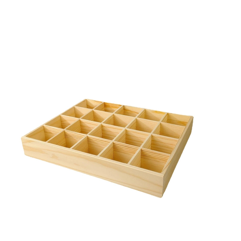 Wooden Plaid Storage Box Desktop Multi-grid Wooden Box Nuts Multi-meat Plaid Storage Box Grid Plate Stall Jiugongge