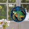 >SALE<Stained Glass Animal Diamond Drawing Hanging Ornament Turtle Window Suncatcher