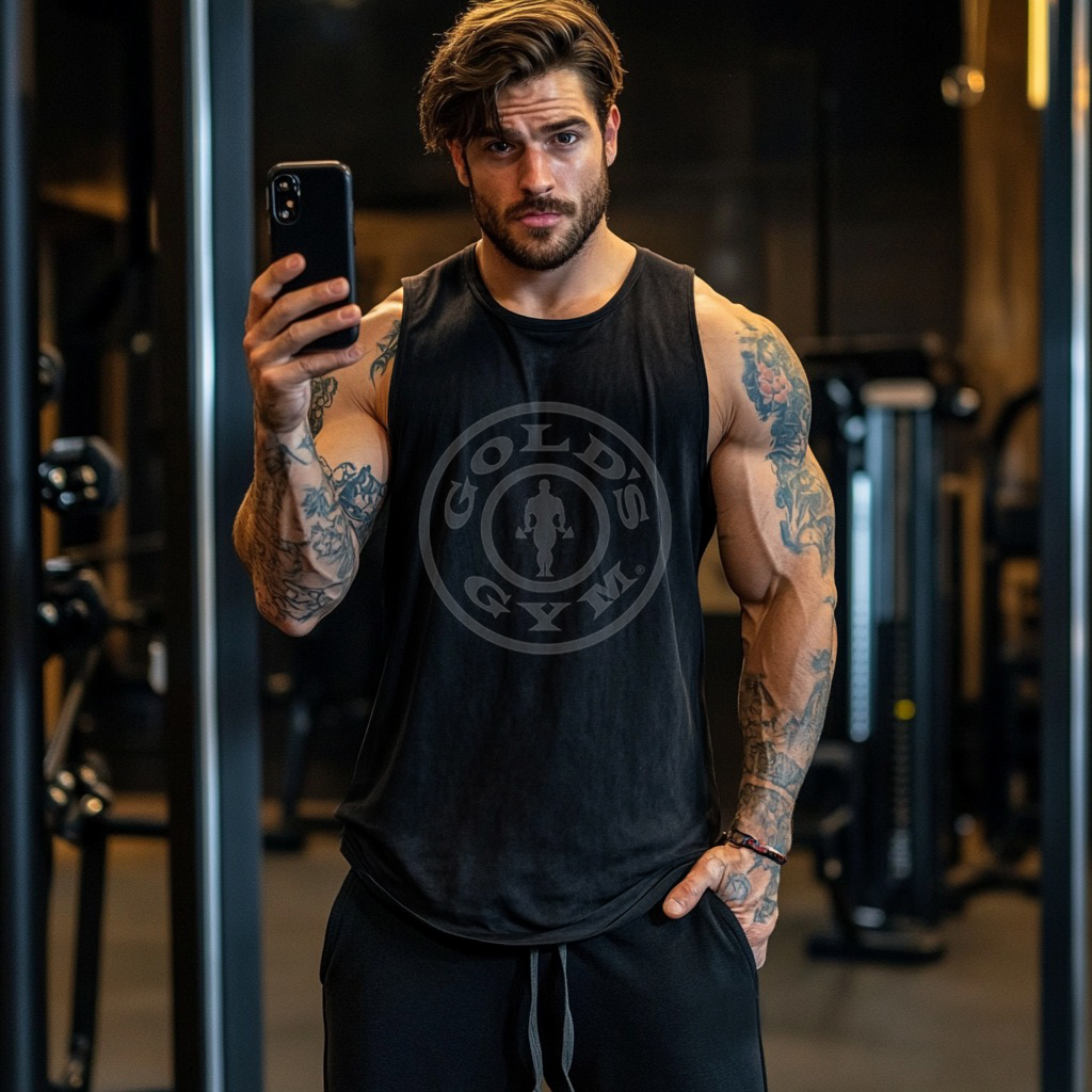 Vintage Gym Logo Acid Washed Tank Top / Rvogue / Rvogue