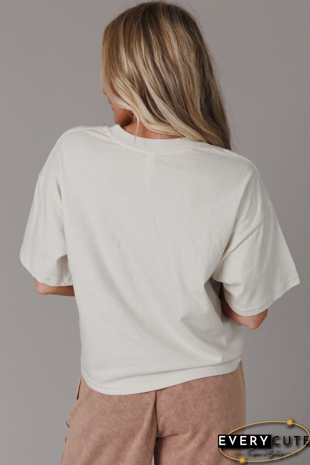 White LETS GO GIRLS Western Boots Tee