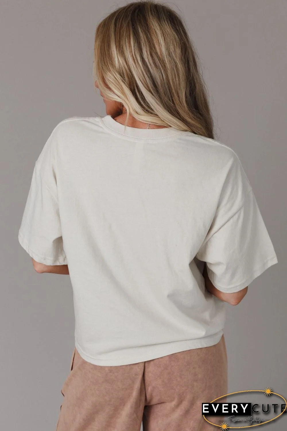 White LETS GO GIRLS Western Boots Tee