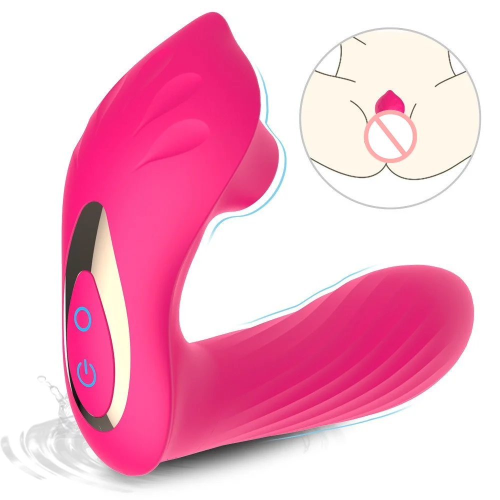 Wearable G-Spot Vibrator with Suction - Rose Toy
