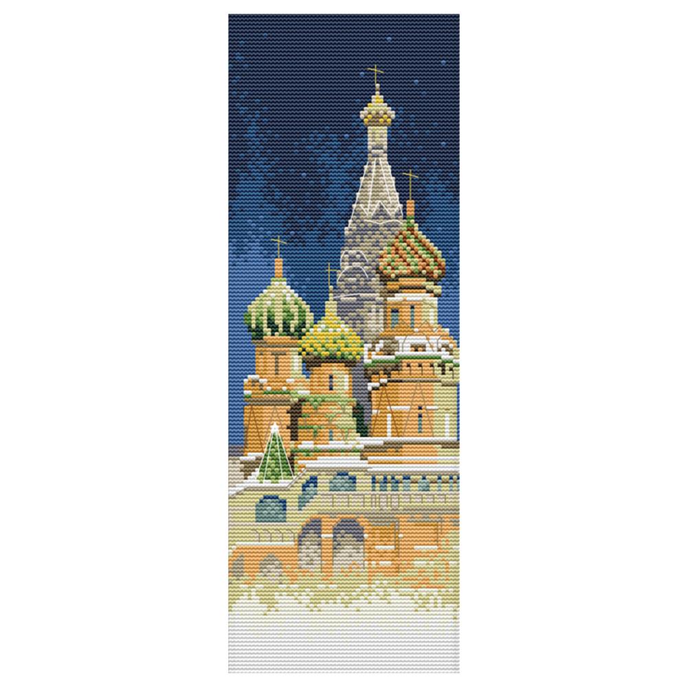 

St. Barth Church, Russia - 14CT Stamped Cross Stitch - 16*38cm, 501 Original