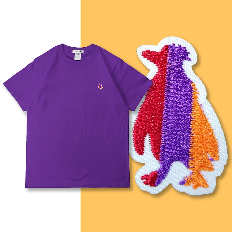 Pure Cotton Evangelion Pen Pen Embroideried T-shirt weebmemes