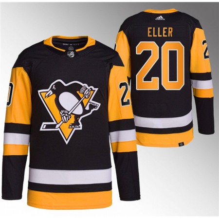 Men's Pittsburgh Penguins #20 Lars Eller Black Stitched Jersey USBL
