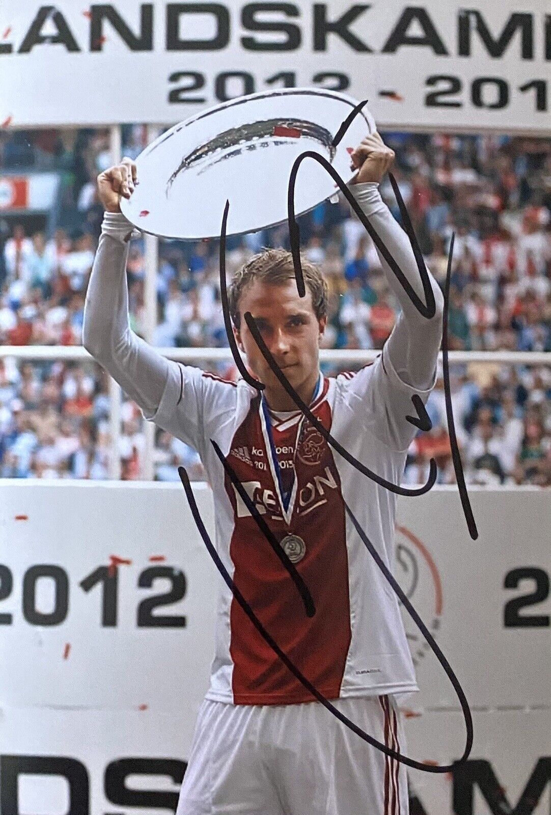 Christian Eriksen Genuine Hand Signed Ajax 6X4 Photo Poster painting