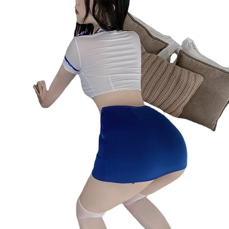 Churchf Night Vows Big-Size Sexy Role-Playing Flight Attendant Uniform Passion Suit Female Police Student Packed Hip Short Skirt Pure Want