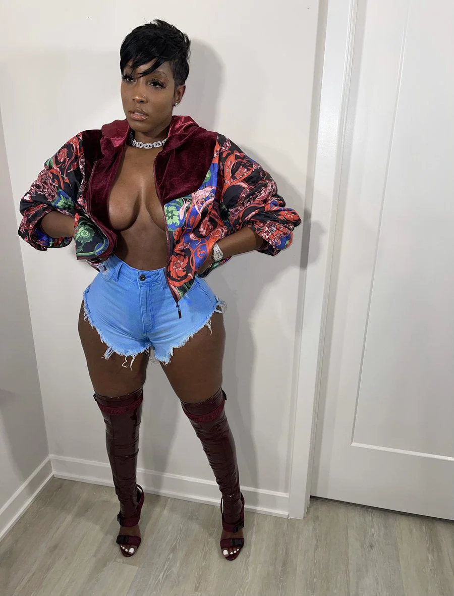 Uveng Street Ripped Stretch Denim Women's Shorts