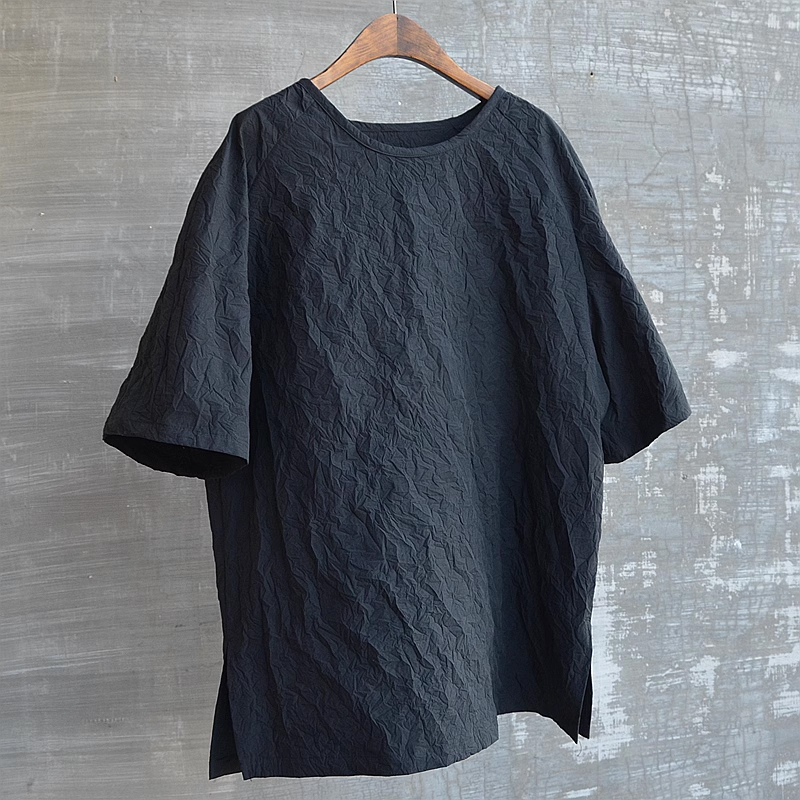 Men's Thin Pleated Short Sleeve T-Shirt