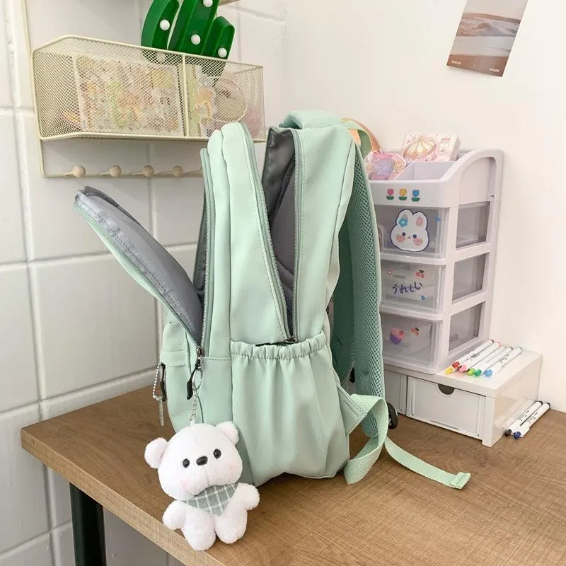 Brownm Girl Waterproof School Backpack