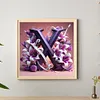 uk.everydayedeals (Limited Stock)Diamond Painting - Full Round - Lily Flower Letter X  (40*40cm)