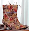 Flower print Boots Canvas Boots Eco fabric Boots Victorian Boots Retro Boots Regency Boots Bohemian Boots 1900 style Boots Boho Booties