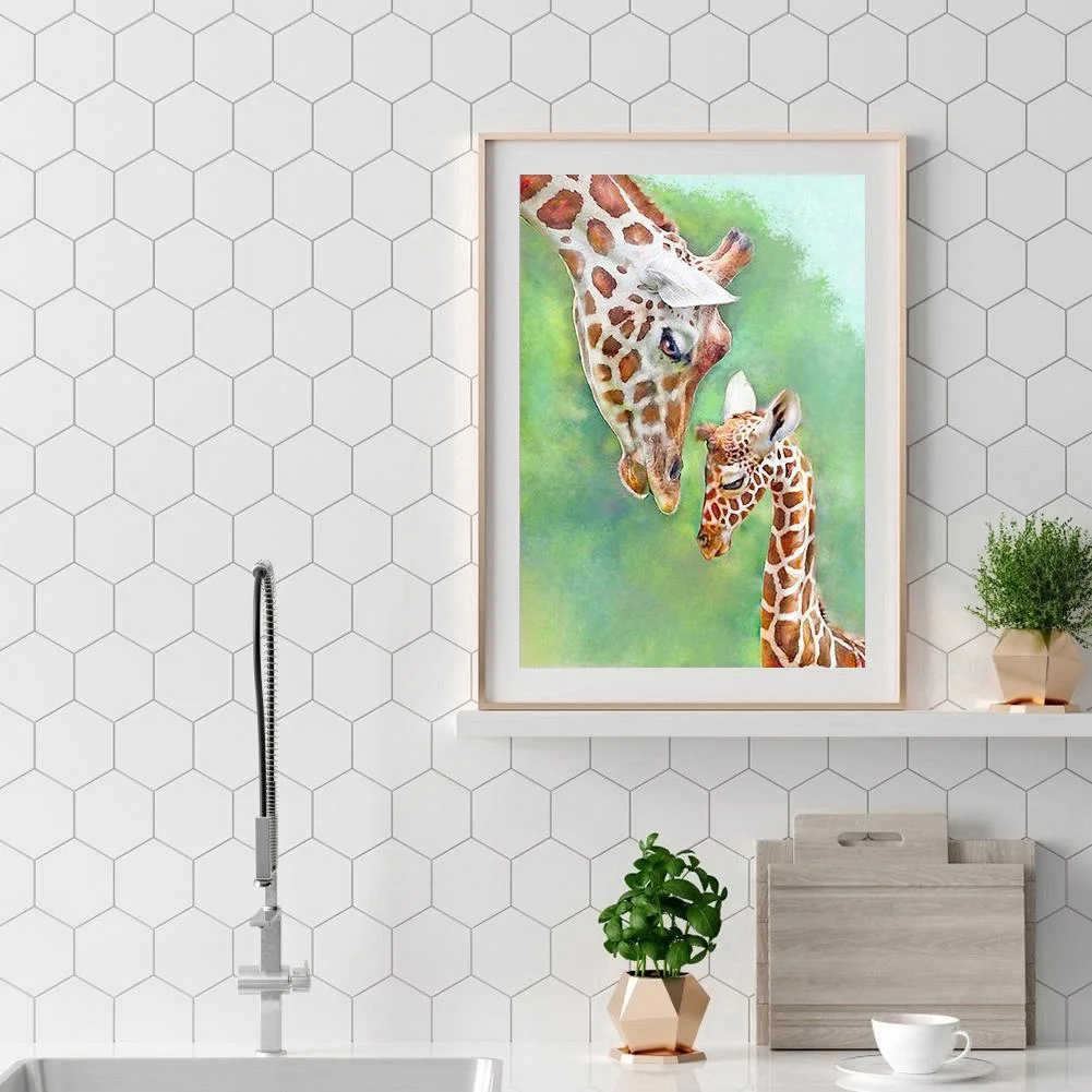 Diamond Painting - Full Round Drill - Giraffe(30*40cm)