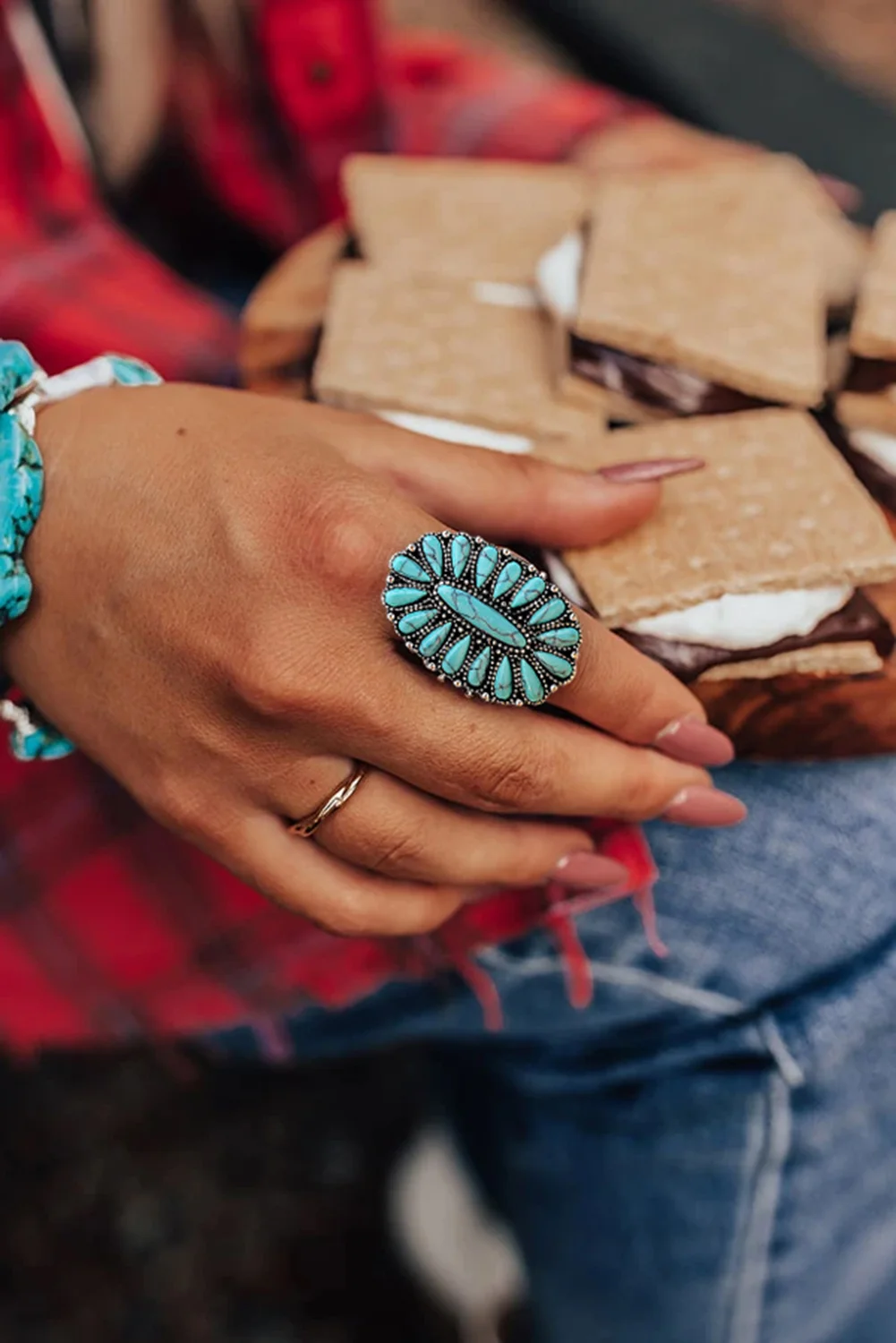 Western Turquoise Vintage Ring | IFYHOME