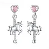 Cute Carousel Earrings 925 Sterling Silver 