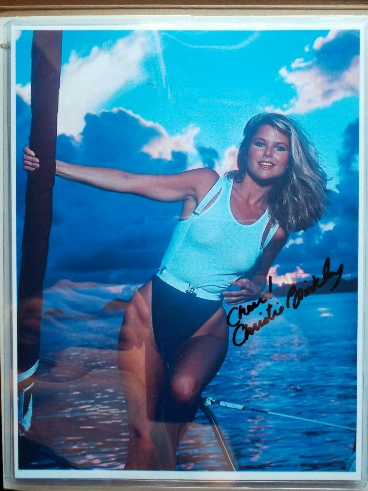 CHRISTIE BRINKLEY Signed AUTOGRAPH 8.5 x 11 Photo Poster painting- S I SWIMSUIT