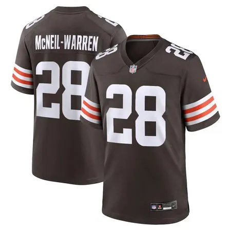 Youth Cleveland Browns #28 Emmanuel McNeil-Warren Brown 2026 NFL Draft Game Jersey