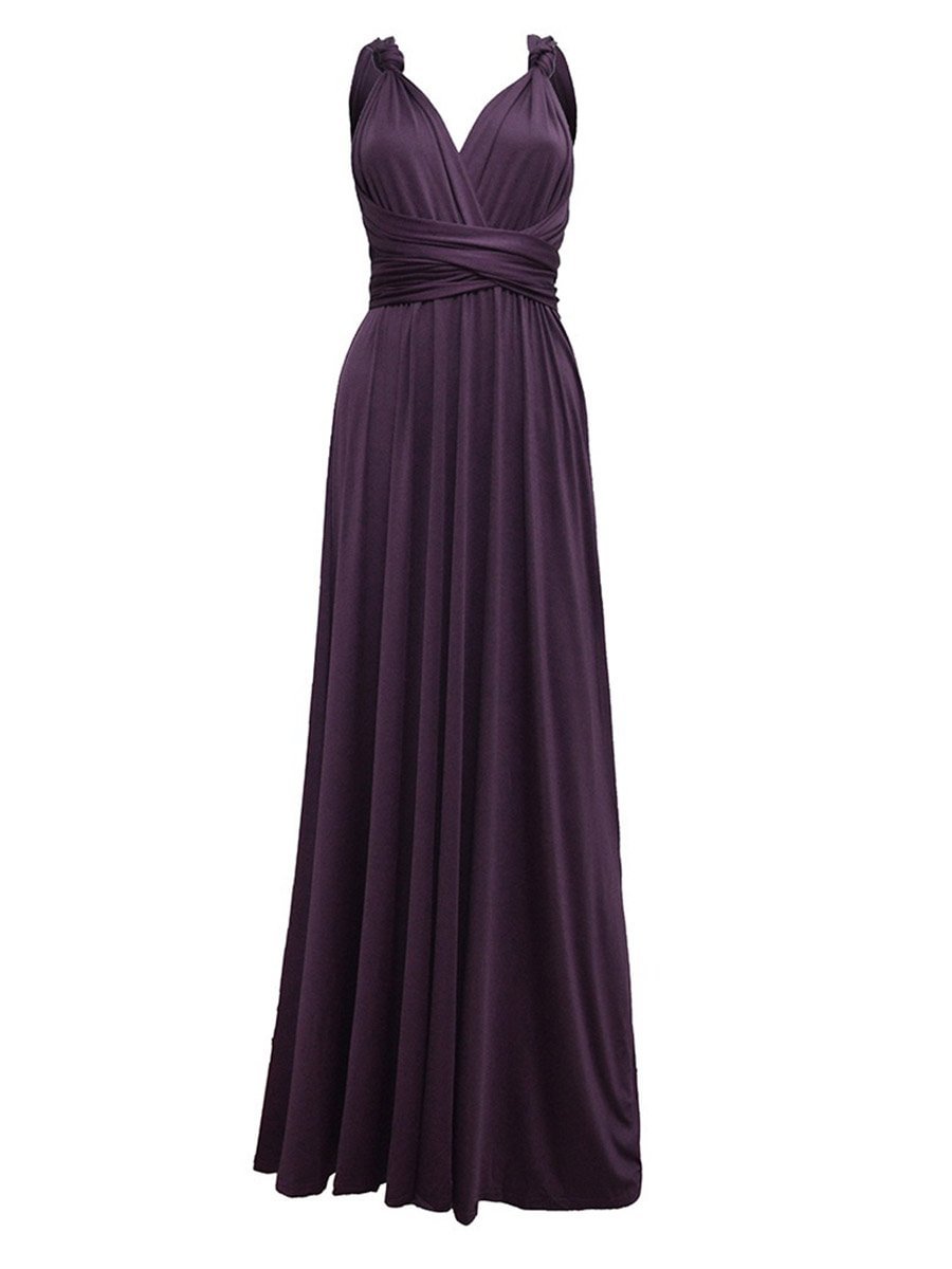 Halter Dress Purple Maxi Dress for Wedding