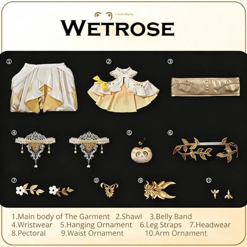 [Wetrose] In Stock Honkai: Star Rail Aglaea Little Cat Dress Game Outfit Cosplay Costume