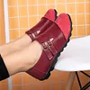 Gioiacombo&trade; Scarpe casual in pelle con velcro comfort da donna